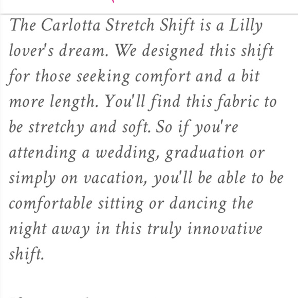 NWT Lilly Pulitzer Carlotta Stretch Shift Dress - Picture 4 of 7